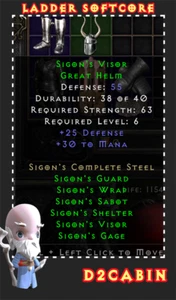 Diablo 2 D2R SC💥Ladder💥Sigon's FULL SET Sigon Set💥PC/SWITCH/PS - Bild 1 von 1