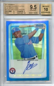 JURICKSON PROFAR RC AUTO 2011 BOWMAN CHROME BLUE REFRACTOR #/d BGS 9.5/10 ๐ฅ ๐ฅ - Picture 1 of 13