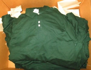 Youth Golf Shirt Fruit of Loom 14-16 Large 48 pc Forest Green Cotton/Polyester - Picture 1 of 3