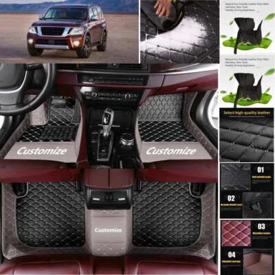 For Nissan Xterra X-Trail Ariya Kicks Car Floor Mats Waterproof Auto Custom Rugs Foto 1 de 4