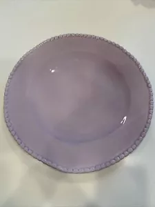 Lg. 14" Mariposa Made In Italy Beaded Ser. Platter By Michael Updike Lavender ๐ - Picture 1 of 6