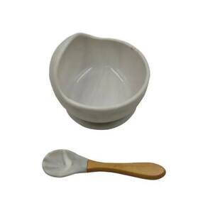  Baby Silicone Bowl & spoon New Design Soft for Baby Feeding NEW 