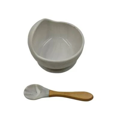  Cuenco y cuchara de silicona para bebé nuevo diseño suave para la alimentación del bebé NUEVO  Foto 1 de 4