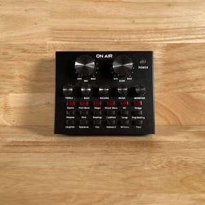 Tzumi ON AIR Black Bluetooth/Wired Audio Jacks Live Broadcast Wave Sound Mixer - Picture 1 of 3