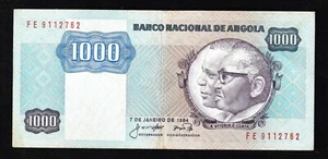 π¦π΄ Angola , 1000 KWANZAS ( P121 ) 1984 BANKNOTE - Picture 1 of 2