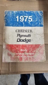 1975 DODGE PLYMOUTH CHRYSLER BODY SHOP MANUAL ORIGINAL BODY SERVICE BOOK - Picture 1 of 2