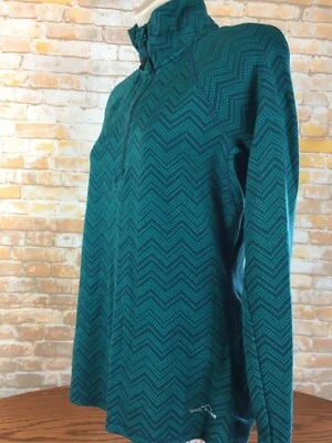 Suéter Atlético Tribal Para Mujer Eddie Bauer 1/4 Cremallera Talla Mediana WV54 Foto 1 de 4