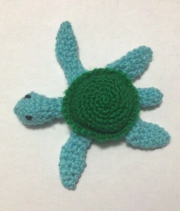 Handgefertigtes gehäkeltes Spielzeug Geschenk süß Mädchen Junge Baby Schildkröte - Bild 1 von 3