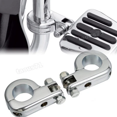 1.25" Highway Guard Foot Peg Clamp Mounting Kit For Harley Touring Engine Bars - Image 1 of 4