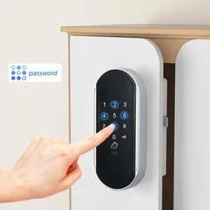 Digital Smart Cabinet Door Lock TouchScreen Locker Wardrobes Password RFID Lock - Picture 1 of 15