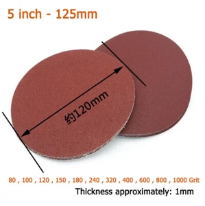5'' 125mm Self Adhesive Sanding Discs Sticky Backed Sandpaper Pads 80 - 1000Grit - Picture 1 of 6