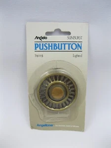 Angelo Door Bell Pushbutton Sunburst Lighted 76115 Surface Mount No Screws - Picture 1 of 5