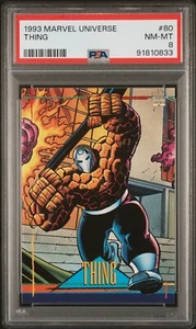 1993 SkyBox Marvel Universe Thing Ben Grimm Fantastic Four #80 PSA 8 NM-MT - Picture 1 of 2