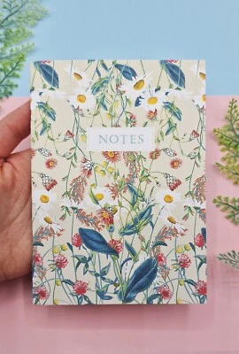 Handmade Floral Notebook - MINI Eco journal - A6 notebook - vintage botanical - Image 1 of 4