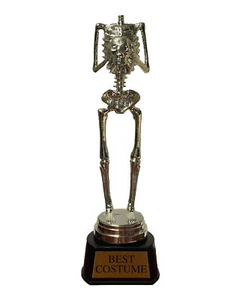 Best Costume Skeleton Trophy Haunted House Carnival Halloween Party Favor Award - Picture 1 of 1