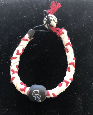 Colorado Rockies Baseball Bracelet Gamewear MLBP  Made W Baseball Cover Material Cover
