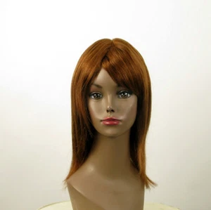 perruque AFRO femme 100% cheveux naturel châtain clair cuivré KOKO 02/30 - Picture 1 of 9