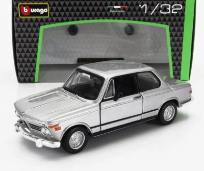MODELLINO AUTO STATICO BURAGO BMW 2002TII 1972 SILVER MODELLISMO SCALA 1/32 - Immagine 1 di 4