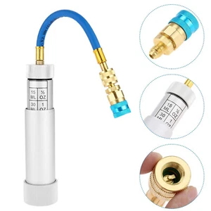 R134A Hand Turn Filler Injection Tools Car A/C Oil Dye Injector Adapter Kit M2W0 - Picture 1 of 8
