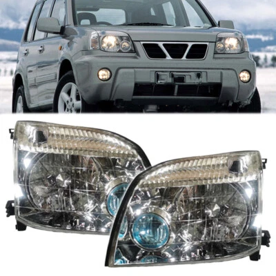 1 Pair For Nissan X-Trail Xtrail T30 2001-2007 Headlight HeadLamp Fog Light - Image 1 of 4
