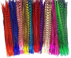 Pheasant Tail Feathers 25-30cm Colour Fly Craft Hat Arts Decorations Wedding UK - Picture 1 of 17