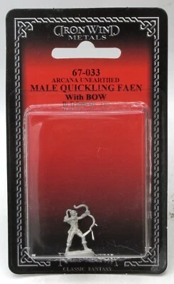 Ral Partha 67-033 Male Quickling Faen with Bow (Arcana Unearthed) Fey Archer - Image 1 of 2