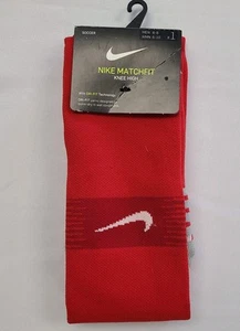 NWT Nike Dri Fit Soccer Matchfit Over The Calf Knee High Socks Sz Medium Red - Picture 1 of 4