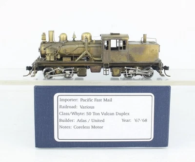 Pacific Fast Mail HO Brass 50 Ton Vulcan Duplex Locomotive Coreless Motor - Image 1 of 4