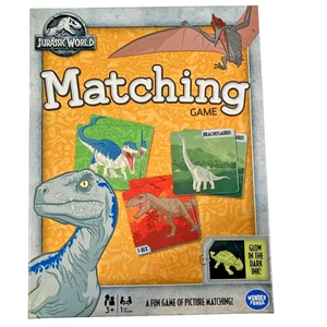 Jurassic World Dinosaur Glow Memory Matching Game Kids Preowned Fun - Picture 1 of 2