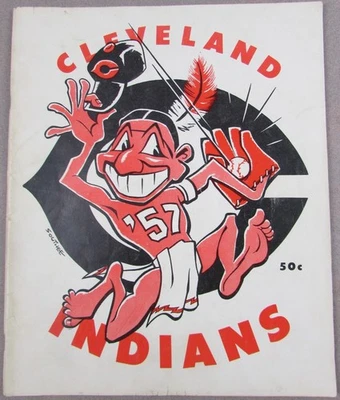 Original 1957 Cleveland Indians Baseball Yearbook- Roger Maris Rookie Year - Image 1 of 4