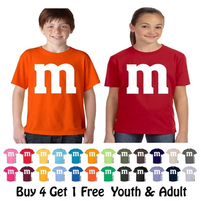 M&M Jóvenes Niños Niños Niñas Disfraz Halloween Camisa Foto 1 de 3