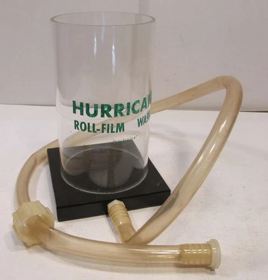 LAVADORA DE FILME DE ROLO DE CÂMARA ESCURA HURRICANE PLEXIGLASS USADA 6" ALTURA 3 1/2" DIAM - Imagem 1 de 4