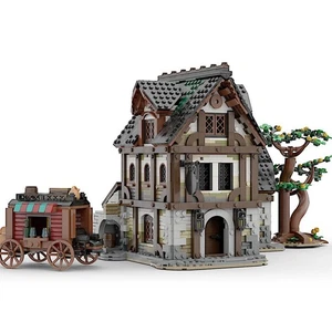 MOC-177601 Medieval Tavern with Interior Modular Building 3422 Pieces  - Picture 1 of 6