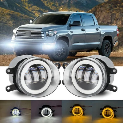 Bright LED Bumper Fog Lights Lamps 2pcs Right&Left For Toyota Tundra 2014-2021 - Image 1 of 4