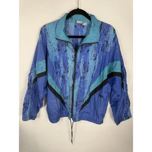 Vintage Woman’s Asics Tiger Windbreaker Running Jacket Color block 90s Y2K - Picture 1 of 7