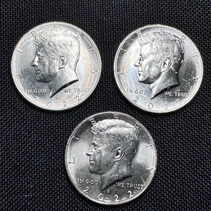 Juego De 3 Monedas 2022 D 50 Céntimos Kennedy Medio Dólar BU - Imagen 1 de 2