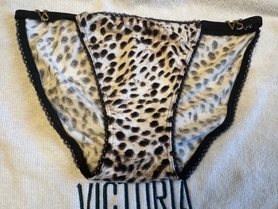NWT VICTORIA'S SECRET Panty Soft Silky Stretchy VS LOGO CHARMS Bling XS - Image 1 of 4