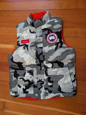 RHUDE x Canada Goose x NBA All-star  Freestyle Vest Down Puffer Orange Camo Grey - Image 1 of 4