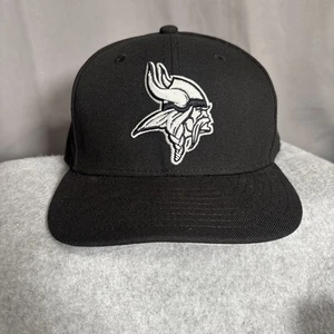 Minnesota Vikings Hat New Era 59Fifty Black & White Fitted Size 7 7/8 Monochrome - Picture 1 of 10