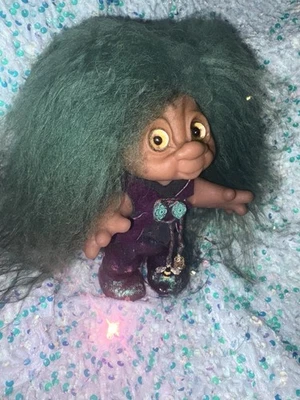 Dam Troll 7” New Moldavite Icelandic Hair Chameleon Pants Beautiful - Image 1 of 4