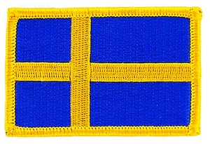 FLAG PATCH PATCHES SWEDEN SWEDISH IRON ON EMBROIDERED SMALL - Bild 1 von 1