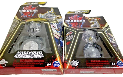 Bakugan & Special Attack Bakugan Lot of 2 Diamond Chases Dragonoid & Ventri - Image 1 of 4