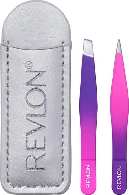 Revlon Mini Tweezer Set To Go, Slant and Point Tip Tweezers, Made with Stainless - Image 1 of 3