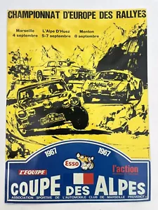 Coupe des Alpes 1967 European Champ Rally pubblicità insegno racing riproduzione - Foto 1 di 2