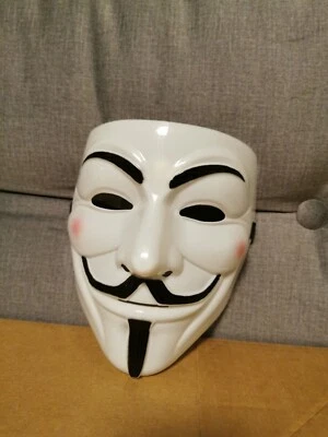 Maske V for Vendetta Anonymus Guy Fawkes Maske Cosplay Halloween Demo Karneval  - Bild 1 von 3