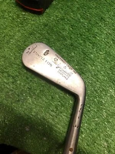 ANTIQUE VINTAGE Geo Nicoll Lined Face RUSTLESS Driving Iron Wood Shaft Golf CLB - Picture 1 of 6