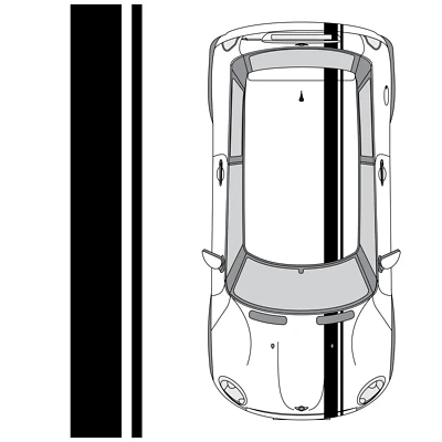 Calcomanías de rayas de carreras de rally de desplazamiento único 3M para Mini Cooper Clubman Countryman Foto 1 de 4
