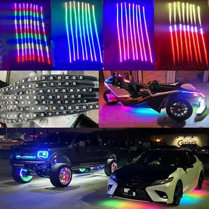 Dream Color Chasing Series IP68 8PCS 4FT Slingshot Strips For 15.5" Wheel Lights - Picture 1 of 18