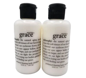 Philosophy Amazing Grace Perfumed Firming Body Emulsion Lot x2 4 fl oz Lotion - Picture 1 of 4