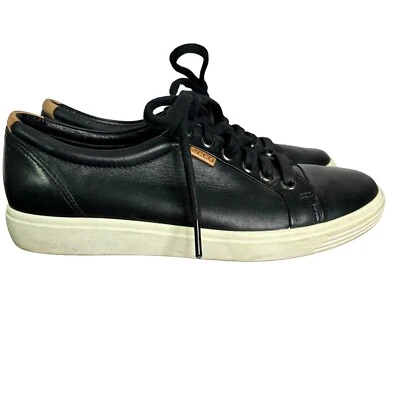 Ecco Soft Sneakers Womens 7 Black Low Top Lace Up Shoes - Image 1 of 4